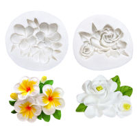 ดอกไม้ Gardenia Frangipani ซิลิโคนเค้กเบเกอรี่แม่พิมพ์ sugarcraft fondant ตกแต่งเครื่องมือช็อกโกแลต gumpaste Cupcake Mould