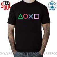 Ps5 Controller Buttons Tshirt Vintage Ps Logo T Men Hiphop Tshirt Xbox Game Play Station Tee Shirts