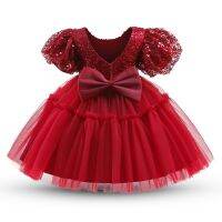 【jeansame dress】ปาร์ตี้ปาร์ตี้สำหรับเด็กที่งดงาม Tutu Tulle Infant Christening Gowns เด็ก39; SDresses ForToddler ชุดราตรี