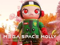 Mega Space Molly - 400% - Watermelon - ของแท้ - Pop Mart [โมเดลมอลลี่] (สินค้าพร้อมส่ง)