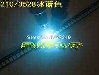 500ชิ้นล็อต SMD LED 3528ลูกปัดโคมไฟน้ำแข็งสีฟ้าอ่อน490-495nm