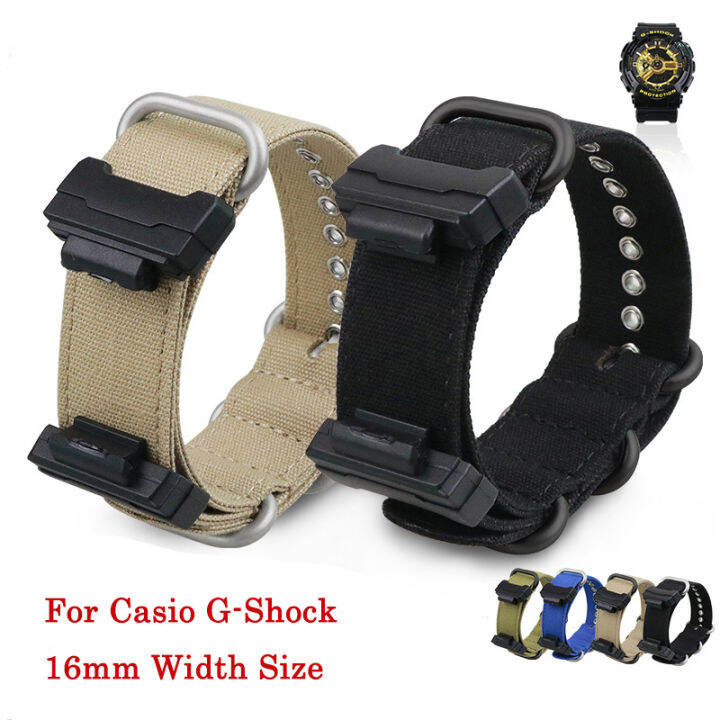 16mm Strap Canvas Nylon Watch Band 16mm *25mm for Casio GSHOCK GA110
