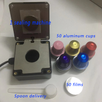 【2023】Self made Nestle nespresso coffee capsule shell sealing machine heat sealing film empty cup 1