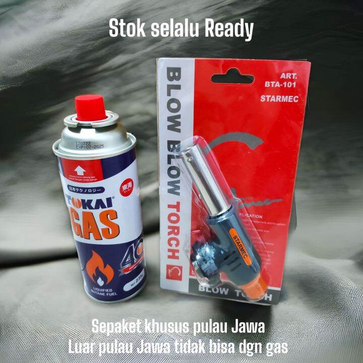 PAKET GAS TORCH PORTEBLE GAS TORCH BLANDER LAS SET + GAS KEPALA