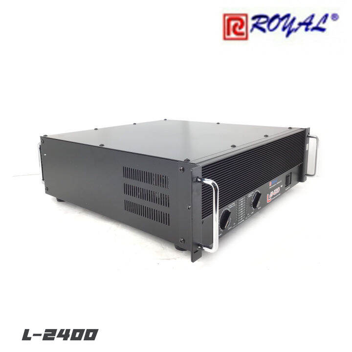 royal-l-2400-เพาเวอร์แอมป์-2-ch-กำลังขับ-2400-วัตต์-สเตอริโอ-มีพัดลมระบายความร้อน-2-ตัว-รับประกันสินค้า-1-ปีเต็ม