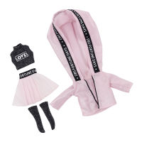 16 ICY Blyth doll has jacket skirt top socks pink four-piece suit to send high-quality gift clothes