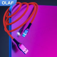 HOT weime428 - / Olaf สาย USB สำหรับ iPhone 13 12 Pro Huawei Samsung Xiaomi ไฟ LED Fast Charge Charger อุปกรณ์เสริมโทรศัพท์สำหรับ iPad Data Cord