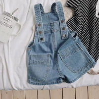 IENENS Summer Causal Overalls Shorts Girl Boy Loose Jeans Kids Denim Short Pants Children Bottoms for 2-6 Years Baby Clothes