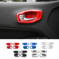 SHINEKA High Quality Car Interior Inner Door Handle Bowl Cover Trims Decoration Fit For Jeep Compass 2017+