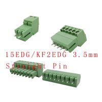 5Pairs 15EDG 3.5 /KF2EDG 3.5mm PCB Screw Terminal Block Connector Plug Pin Straight Needle Header Socket 2/3/4/5/6/7/8/9/10/12