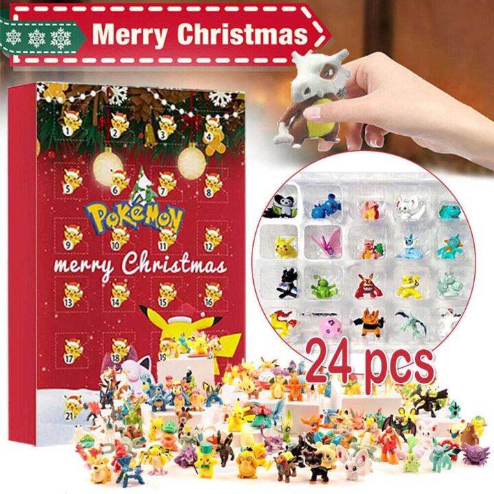 kids-blind-box-toy-model-dolls-children-gift-pokemo-character-theme-christmas-2023-advent-calendar-christmas-kids-toy-24pcs-present-pikachu-tide-play-blind-bag-desktop-toy-surprise-box-birthday-gift-x