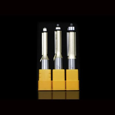 Arden router bit 1/4－1/2－Shank Straight Flush Trim Bits พร้อมแบริ่งคาร์ไบด์มิลลิ่งคัตเตอร์ เครื่องมือ เครื่องตัดไม้ ขนาดนิ้ว