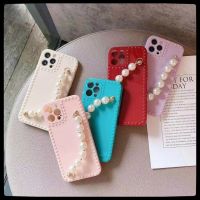 COD SDFGERGERTER เตรียมการจัดส่ง✨Apple เคส ไอโฟน11 มี12โปรแม็กไ เคส iphone11 Korean fresh pearl chain iPhone11/12Pro/Max Apple X/XS/XR/SE mobile phone case i7p female เคส ไอโฟน8plus เคสไอ12 เคสไอ12Pro silicone all-inclusive anti-fall protective cover