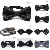 Black &amp; White Boy Bowtie หูกระต่าย โบว์ไทเด็ก สำเร็จรูป สายเลื่อนปรับระดับสั้นยาวได้ หูกระต่าย สีดำ สีเทา สีขาว หลากหลายสี เหมาะใช้เทศกาล งานโรงเรียน งานแสดง งานพิธี น่ารัก