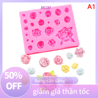 ?【HOT SALE】MUXI แม่พิมพ์เค้กฟองดองรูปกุหลาบดอกไม้ขนาดอุปกรณ์อบแม่พิมพ์ซิลิโคนกาวหยดแม่พิมพ์ตกแต่งดินเหนียว