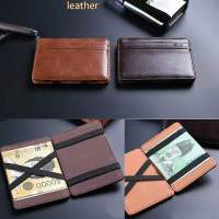 【 Cw】man S Wallet Fashion Thin Wallet PU Leather Magic Small Wallet Coin Purse Pouch Males Card Case Holder Money Purse Portefeuille