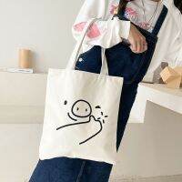 [COD] New Canvas Tote Womens Large-capacity Students Attending Class Remedial Messenger Printed Shoulder