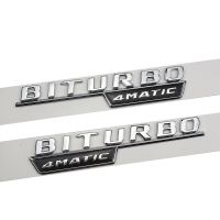 [Hot K] ขอบบังโคลนหน้ารถ3D BITURBO 4MATIC โลโก้ตราสัญลักษณ์สำหรับ Mercedes C43 W205 W204 E43 W213 W212 GLC43 GLE43อุปกรณ์เสริม AMG