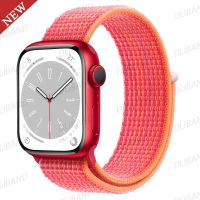 สายผ้าไนลอนสำหรับสายคาด Apple Watch 44มม. 40มม. 45มม. 41มม. 49มม. 42มม. 38มม. 45มม. สร้อยข้อมือ Corirea Watch Series 8 7 SE 6 5 3สายรัด