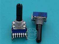 1pcs  ALPS 142 horizontal double potentiometer B100K 104B 7-pin handle with thread 23MMF