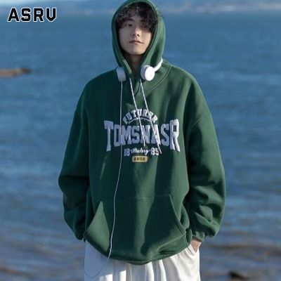 ASRV เสื้อฮู้ดชาย เสื้อมีฮู้ดผู้ชาย hoodie เสื้อกันหนาว ผู้ชาย เสื้อสเวตเตอร์สวมหัวสำหรับผู้ชาย,เสื้อสเวตเชิ้ตทรงหลวมแนววรรณกรรมแฟชั่นอินเทรนด์แขนยาว Hoodie เสื้อลำลอง