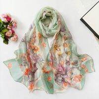 [A Like]ผู้หญิง Foulard ไล่โทนสี Georgette ผ้าพันคอผ้าพันคอผ้าคลุมไหล่ป้องกันแสงแดด