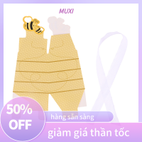 ?【HOT SALE】MUXI 10ชิ้นกล่องกระดาษใส่ขนมรูปผึ้งทรงสี่เหลี่ยมคางหมูกล่องของขวัญสำหรับอาบน้ำเด็ก