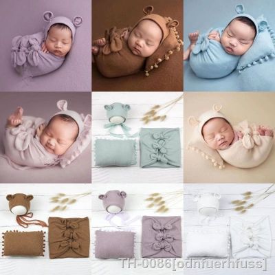 ✐☒ 3 Pçs/set Chapéu Do Bebê Travesseiro Envoltório Newborn Fotografia Props Crianças Acessórios de Tiro Foto