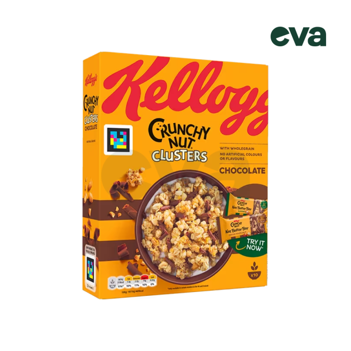 [UK MADE] KELLOGG'S CRUNCHY NUT CLUSTERS CHOCOLATE 450G Lazada