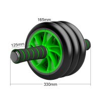 Abdominal Wheel Roller Double/Three Wheel Ab Rollers with Knee Pad Home Gym Muscle Exercise Trainer Workout Fitness Equipment Cables Converters