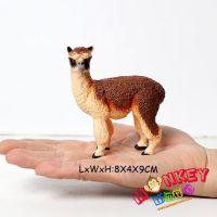 Monkey Toys - โมเดลสัตว์ Alpaca อัลปากา แดง ขนาด 8.00 CM (จากหาดใหญ่)