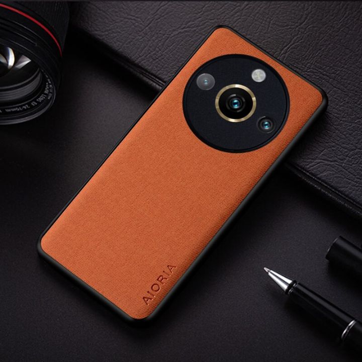 เคสสำหรับ-realme-11-pro-plus-funda-ฝาปิดโทรศัพท์หนังสิ่งทอสีทึบเรียบง่ายสำหรับ-realme-11-pro-เคส-coque-เคสมือถือ