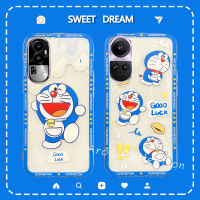 Phone Case เคส OPPO Reno10 Pro + Plus A78 A98 5G 4G การ์ตูนโดราเอมอนน่ารักซิลิโคนใสกรอบนิ่มกันกระแทก2023