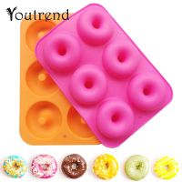 【hot】❣✹❍ Donuts Mold Silicone Round Doughnuts Mould Baking Jelly Fondant Chocolate Decoration Pastry Bagels !