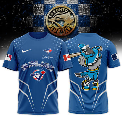 （Contact customer service for customization）High quality polyester fabric Personalized Toronto Blue Jays T-shirt Full Print Customized 3D T-shirt Name 3D Printed T-shirt（Multi size inventory）02