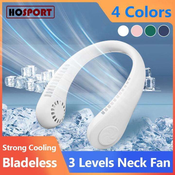 HOSPORT Portable Neck Fan Electric Wireless Fan USB Rechargeable Mini ...