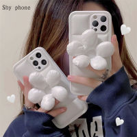 INS เคสหนังดาวน์แจ็คเก็ตผ้าฝ้าย3d,สำหรับ IPhone 11 12 13 12Pro Max X XS XR 7 8 Plus กันกระแทก