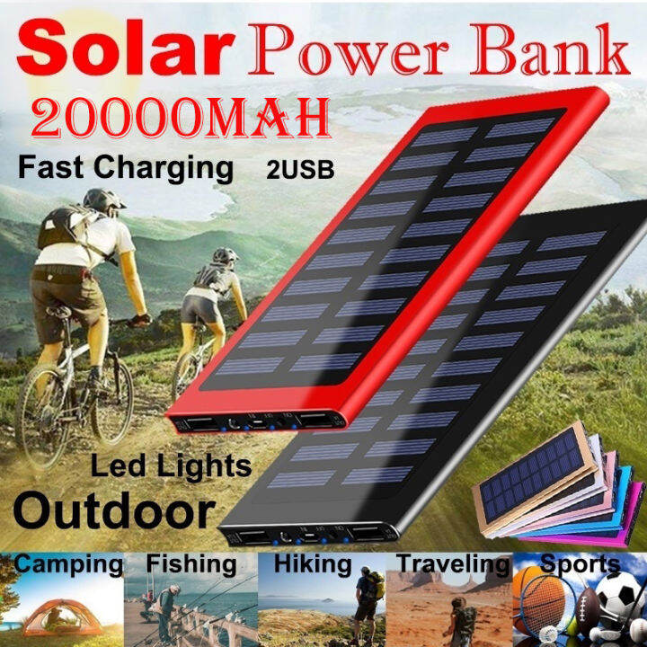 Mobiles Powerbank 100 Original 20000mAh Solar PowerBank waterproof