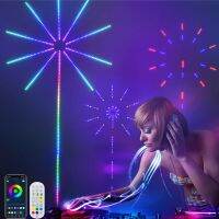 2023 Christmas Lights Remote Bluetooth Smart Firework Strip Festoon Indoor Bedroom Wedding Party Bar Game Room Decor Fairy Light