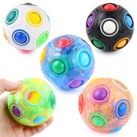 【LZ】☌  Magic Rainbow Puzzle Ball Speed Cube Ball Fun Stress Reliever Brain Teaser Color Matching 3D Puzzle Toy for Children Teen Adult