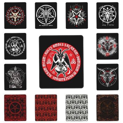 Devil Hail Satan Baphomet Mouse Pad Anti-Slip Rubber Mousepad Satanic Knights Templar Gaming Office Laptop Computer PC Desk Mat