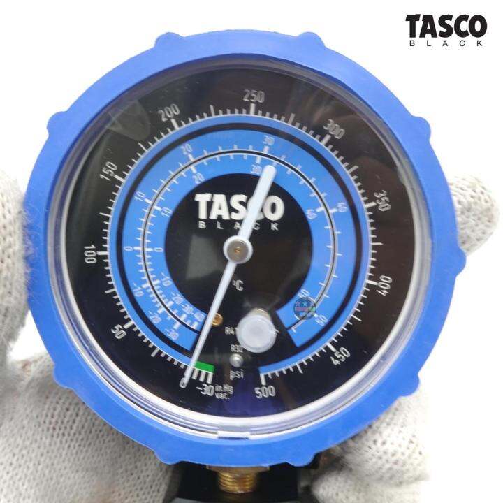 เกจ์เดี่ยววัดน้ำยาแอร์-tasco-black-รุ่น-tb100-ii-single-manigold-gauge-set-with-magnetic-buckle-เกจ์เดี่ยวพร้อมสายคล้อง