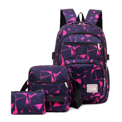 3set School Bags For Girls Boys Lightweight Waterproof School Backpacks Kids Printing Cartoon Orthopedics Schoolbag Children