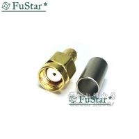 5pcs RP SMA Male Plug RF Coax Connector Crimp for RG58 LMR195 RG142 RG400 Cable Straight Goldplated RP SMA Male Adapter Hole Electrical Connectors