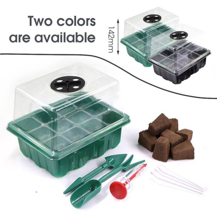 12-cells-seedling-box-planter-kit-seeds-germination-hydroponic-sponge-soilless-cultivation-growing-system-for-garden-nursery-pot