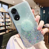 เคสมือถือสำหรับ ฝาหลัง OPPO A98 A78 แวววาวแสงดาวดวงจันทร์ขาตั้งพับได้ซิลิโคนใสกันตกสำหรับ OPPO A78 A98เคสใส่โทรศัพท์