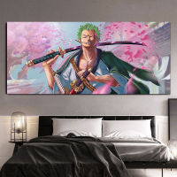 อะนิเมะ Zoro ผ้าใบจิตรกรรม HD พิมพ์ OnePiece ตกแต่งผนังรูปภาพโปสเตอร์สำหรับห้องนอนของขวัญ (ไม่มีกรอบ)