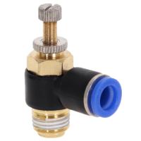 SL 4 6 8 10 12mm Fast connection Pneumatic Fitting M5" 1/8" 1/4" 3/8" 1/2 air speed Regulating valve throttle valve Plumbing Valves