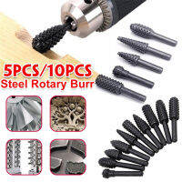 14 105PCS Rasp File เจาะ Bit Set เครื่องบดตัดเจาะสำหรับงานไม้มีดแกะสลักไม้ Round Shank Rotary Burr ชุด