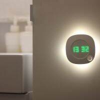 Digital LED Children Night Light Motion Sensor Wall AAA Battery Time Clock WC Home Toilet Bedroom Night Lamp with Magnet Ceiling Lights